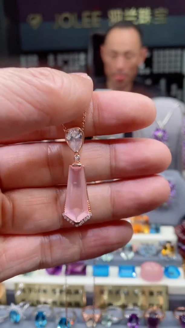 【闪购商品】芙蓉石吊坠银S925镶嵌芙蓉石吊坠