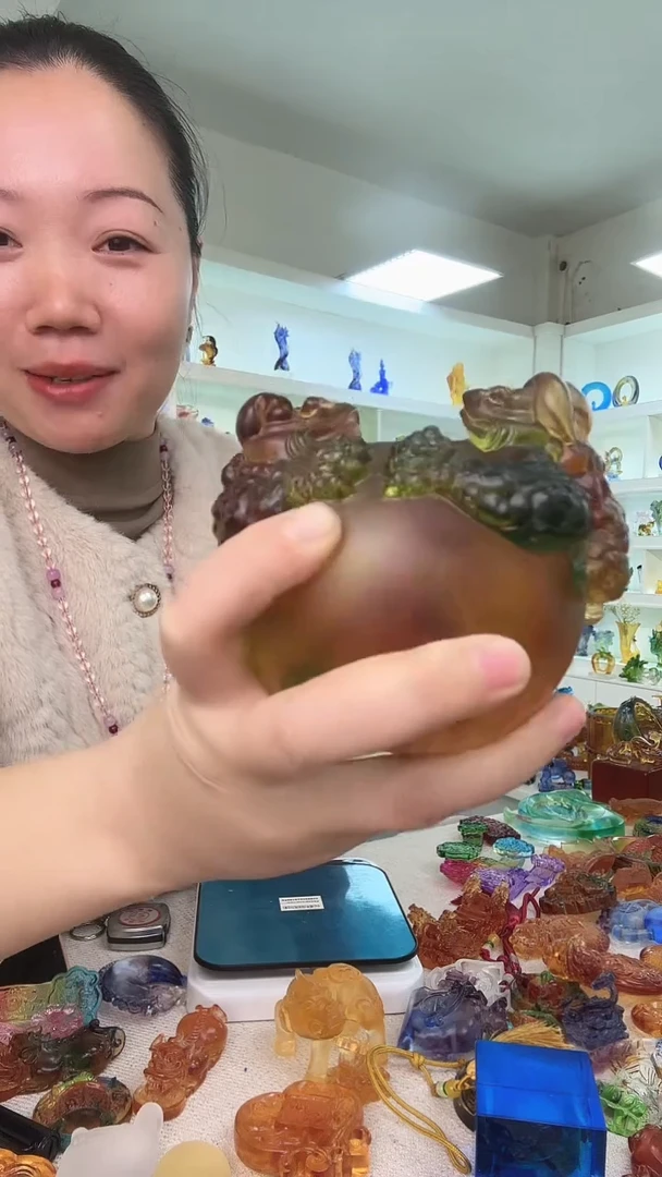 手工艺品琉璃金蟾1600g