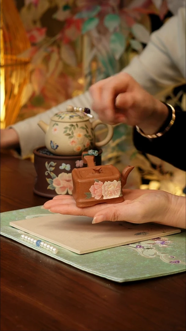 茶壶紫砂花**光宜兴原矿手工紫砂壶