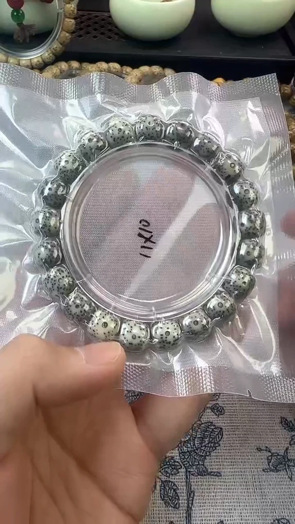 手串星月菩提53石玉料糯冰单圈11×10高透精工福利