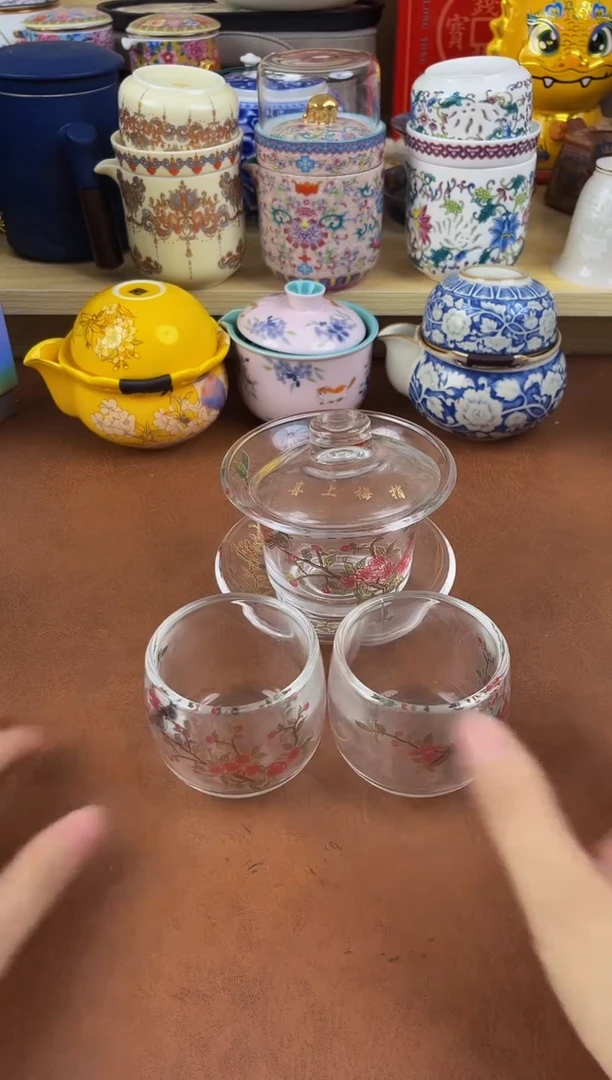 陶瓷茶具摆件旅行套组