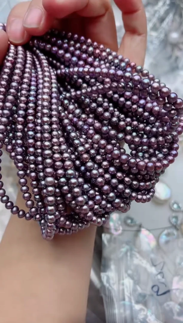 未镶嵌裸珠无扣头淡水珍珠多样性发其一，非无暇