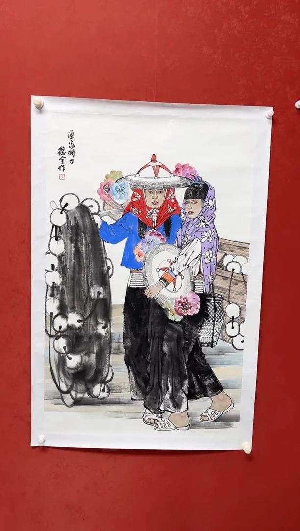 国画王老师  画芯 125*80