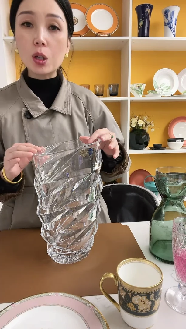瓷捷克进口水晶花瓶33cm