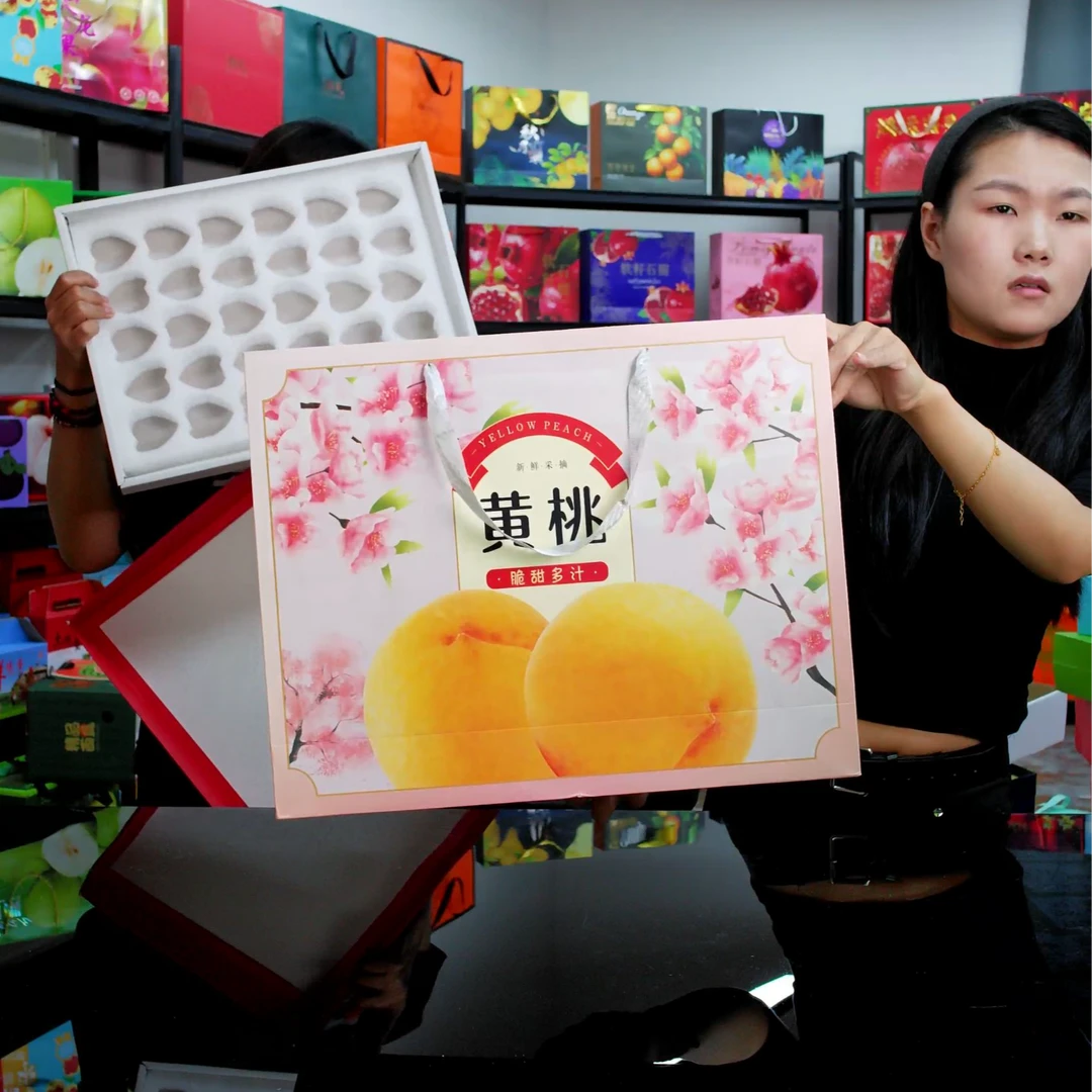 10个桃你喜欢桃子水果礼盒高档通用礼盒套装桃子包装盒礼盒包装盒