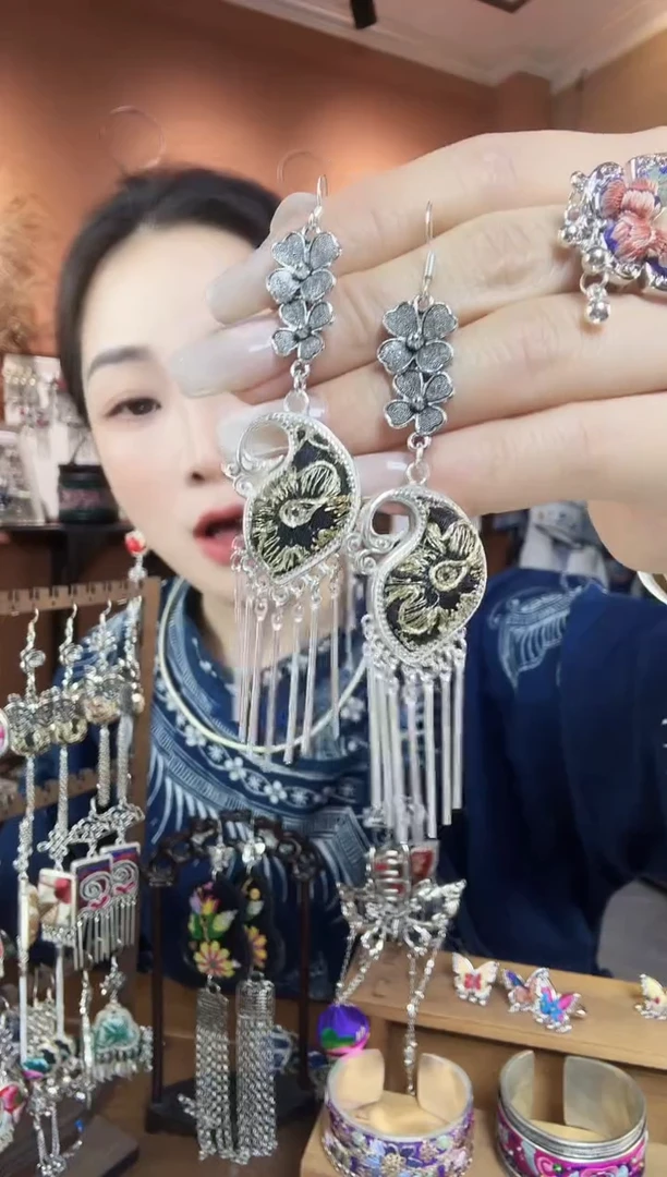 刺绣纯手工民族风耳环