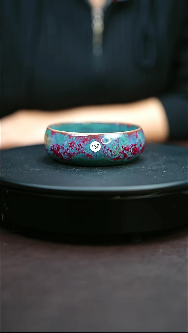 136#原矿钧瓷炉钧釉普洱杯