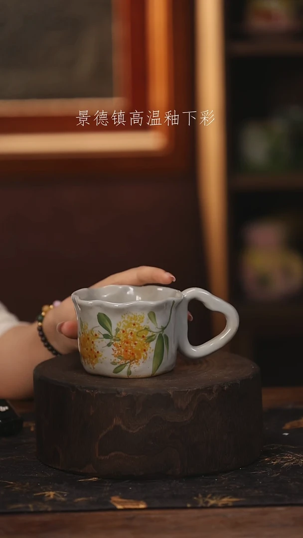 陶瓷景德镇高温釉下手绘陶瓷@L346@