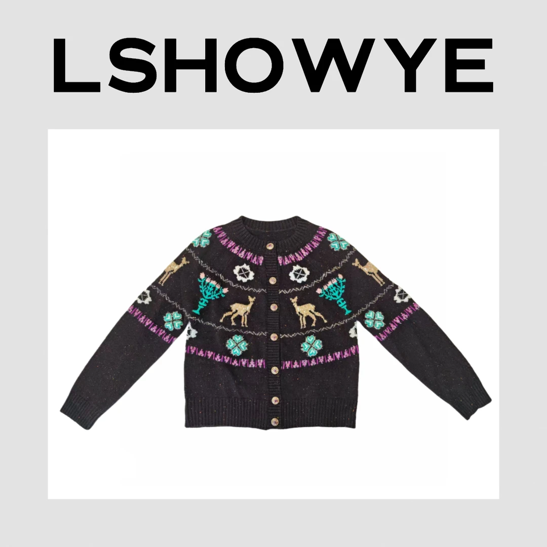 LSHOWYE｜彩纱费尔岛羊毛开衫 hx11175