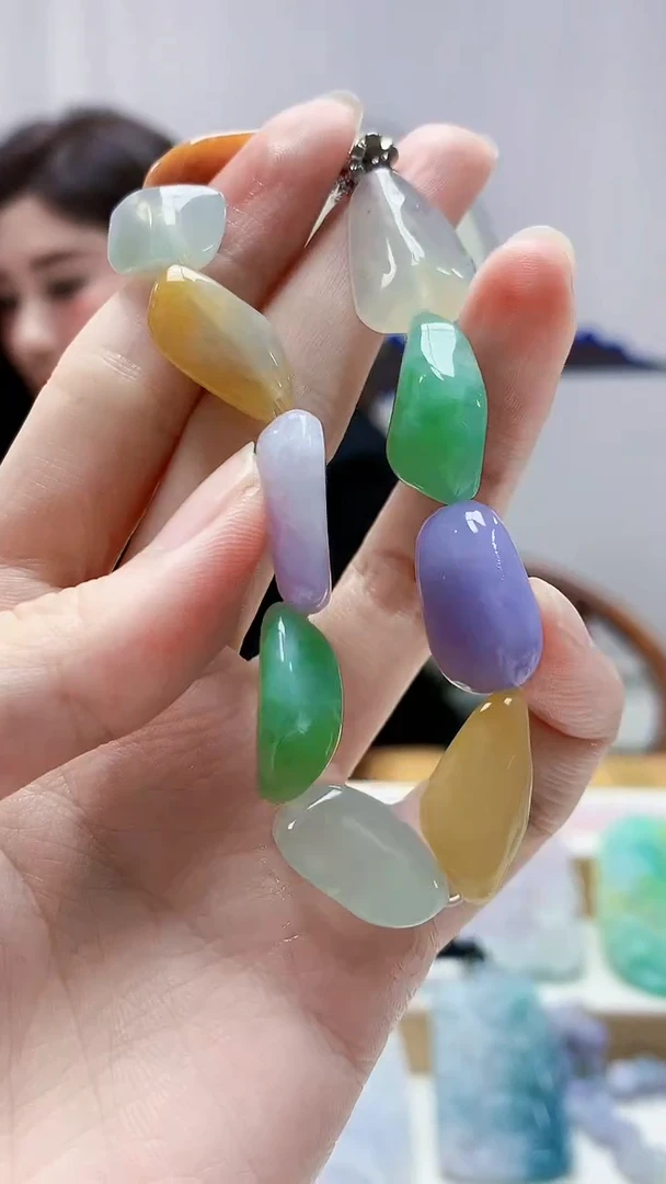 未镶嵌定制翡翠4829zm-毛货手串93