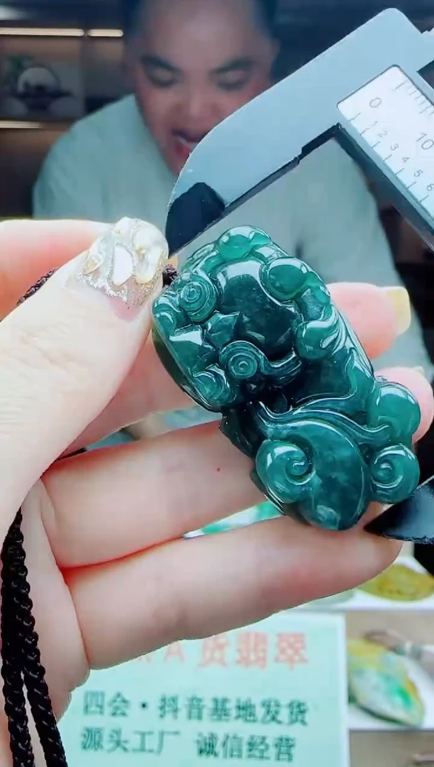 颈饰未镶嵌翡翠多样性发其一   貔貅