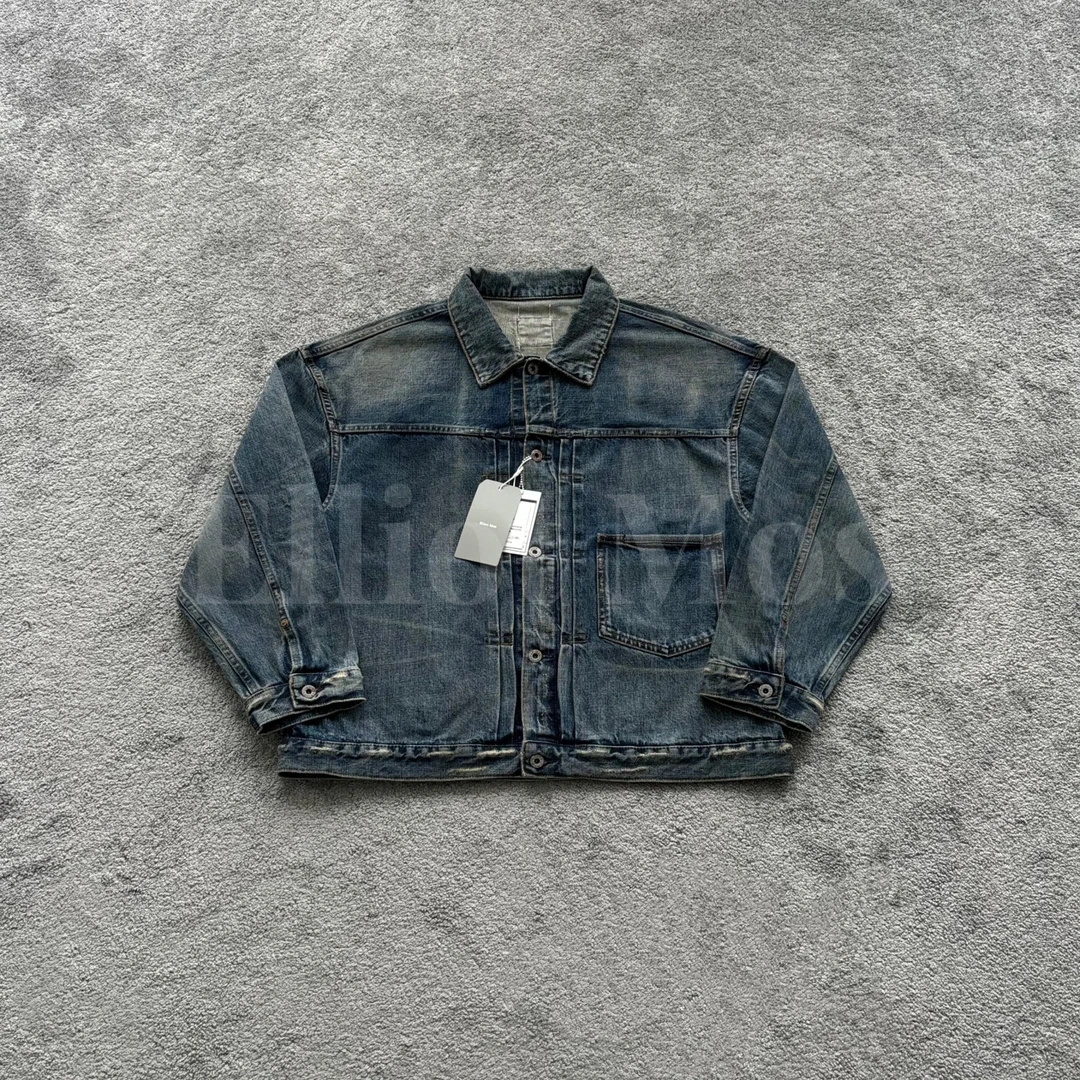 Elliot Mos 石磨水洗~Denim Jacket 破坏蓝染红边牛仔外套-1468