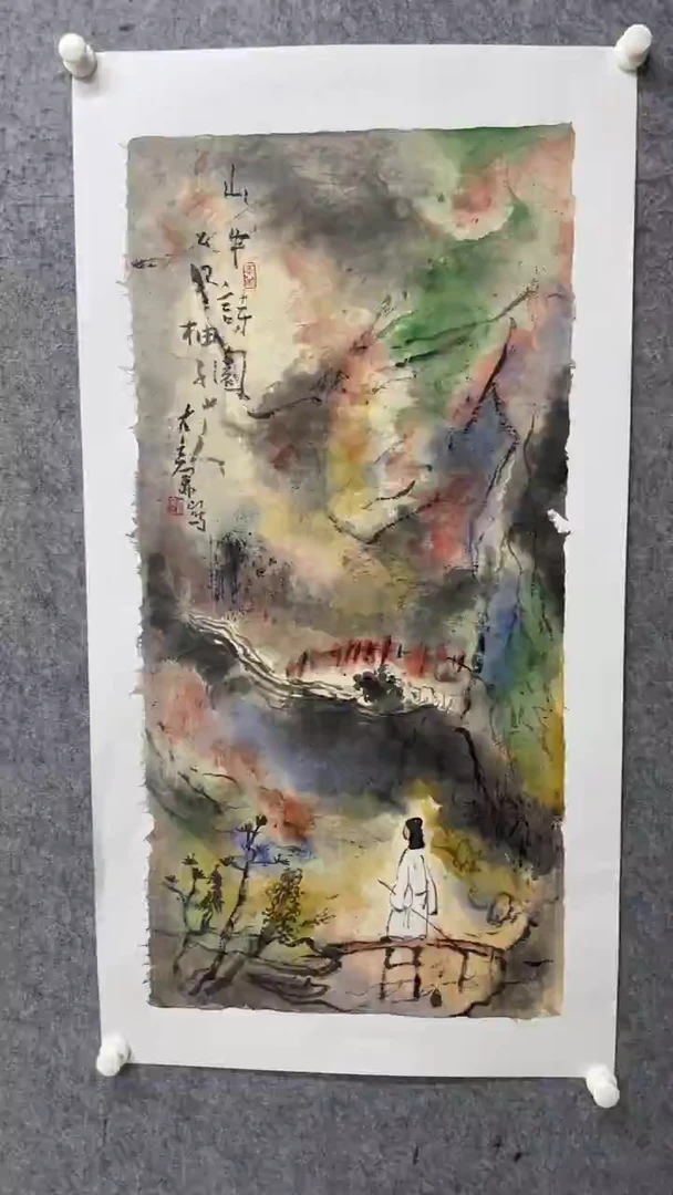 国画苍**鹰写意画花鸟画手绘