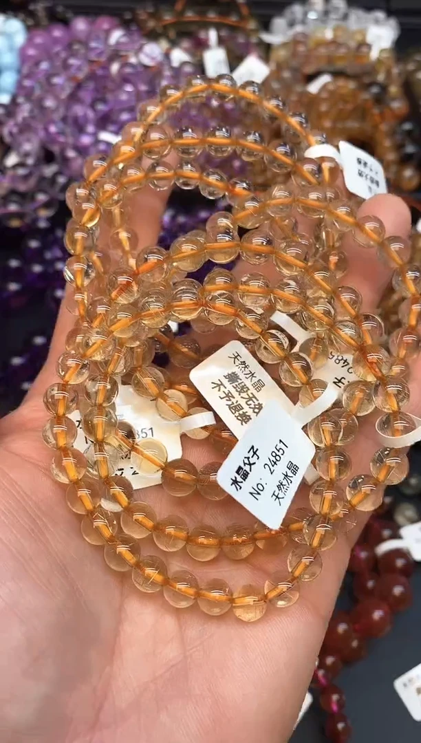 【闪购商品】水晶手链未镶嵌b04 金发7mm+