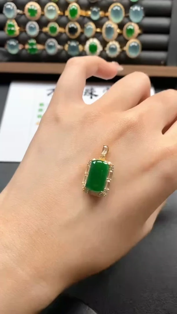 银S925镶嵌戒指翡翠51511