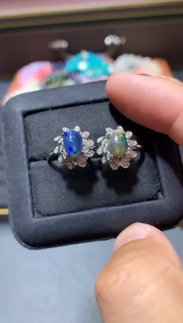 欧泊未镶嵌戒指Q26【多样性发其一】