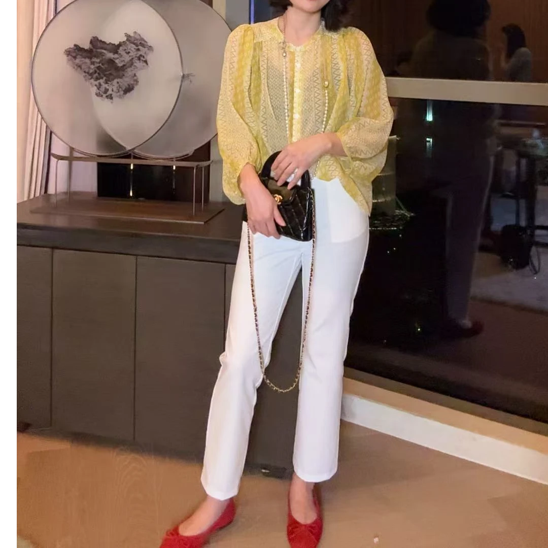 TANTAN 简约纯色显瘦百搭休闲裤1318