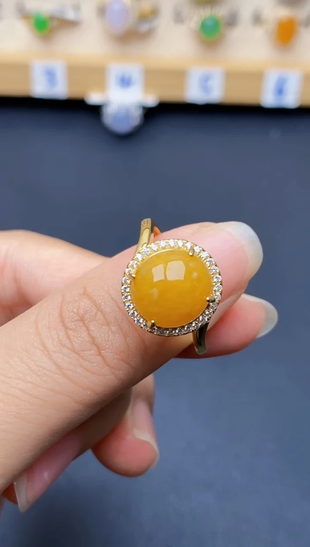 银S925镶嵌戒指翡翠5067