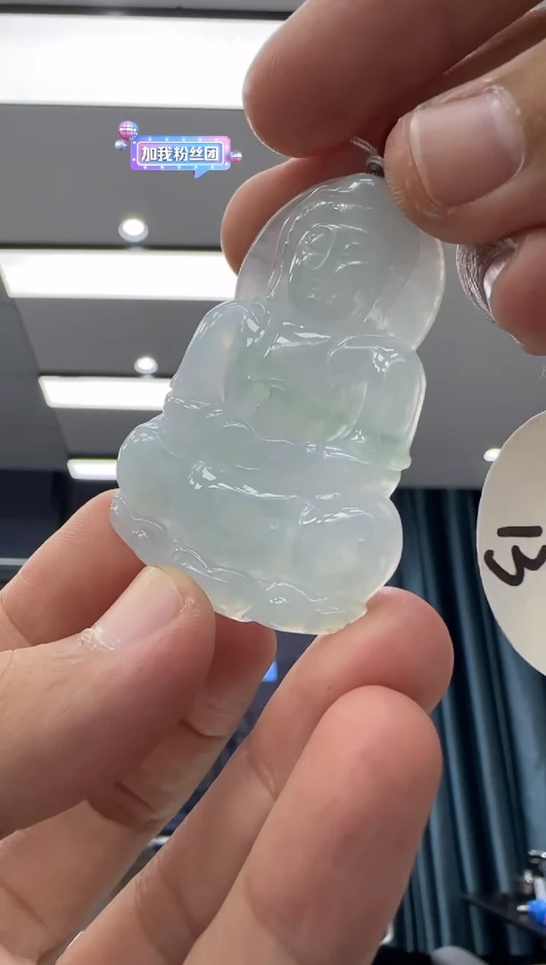 颈饰未镶嵌翡翠天然翡翠A货孤品一件