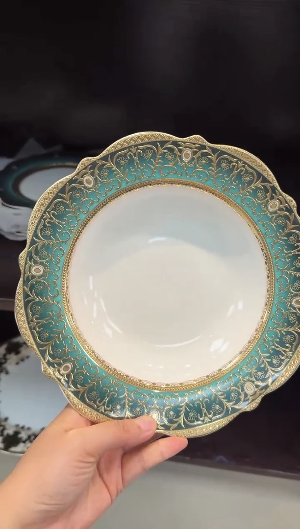 瓷片8.5英寸草帽盘 客户标1个