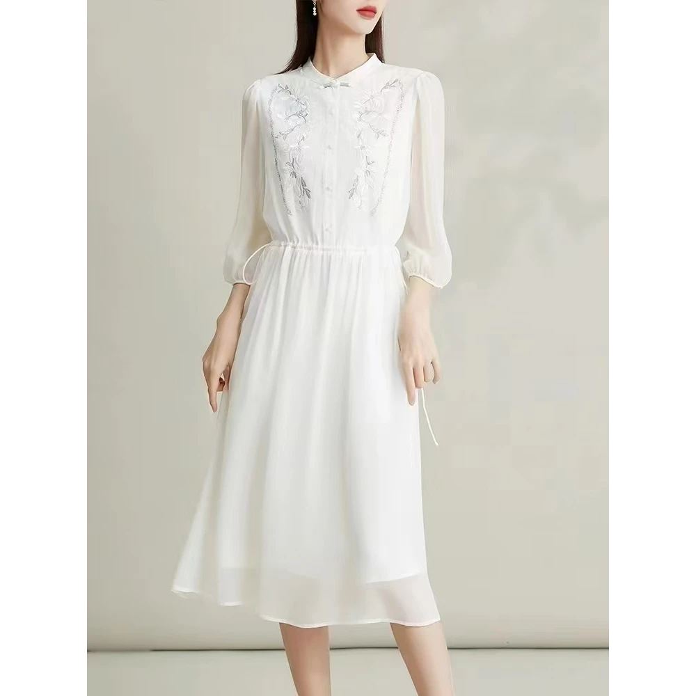 100%桑蚕丝连衣裙25DAK0345