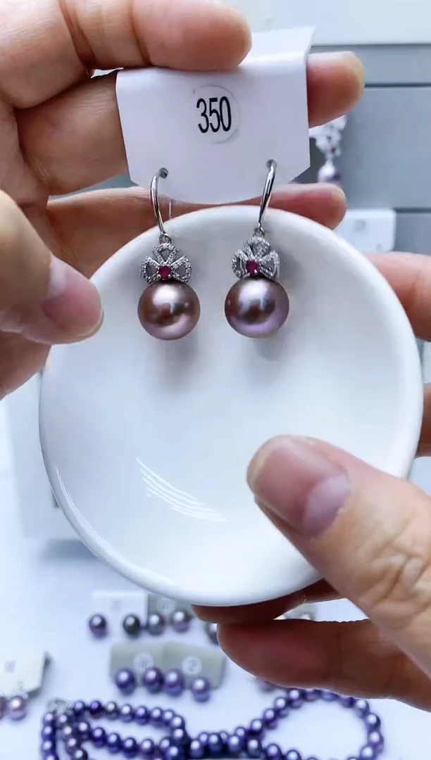 【闪购商品】淡水珍珠耳饰银S925镶嵌350