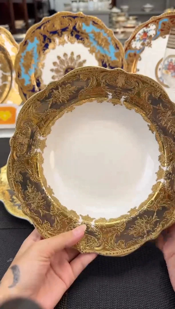 瓷片8.5英寸草帽盘 正品