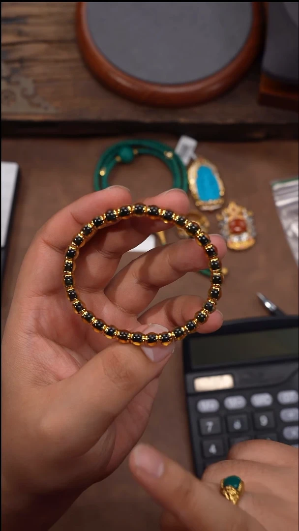 裸石蓝珀未镶嵌蓝珀手串