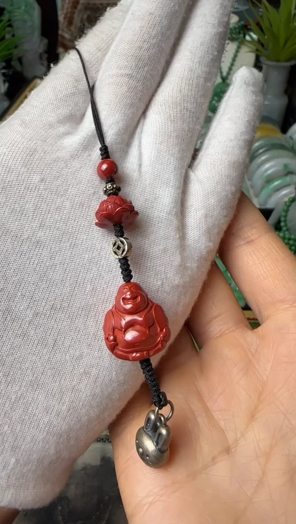 【闪购商品】玛瑙/玉髓颈饰合金挂件朱砂