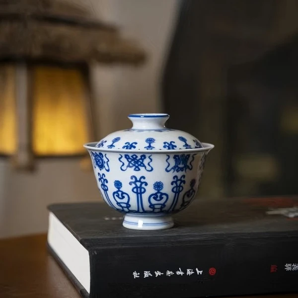 【詺兮清窑】非遗百匠佛八宝盖碗