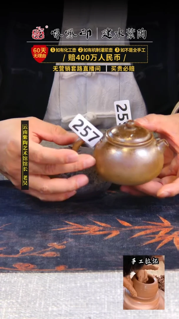 【闪购商品】壶凤凰印建水紫陶单壶放漏/B257