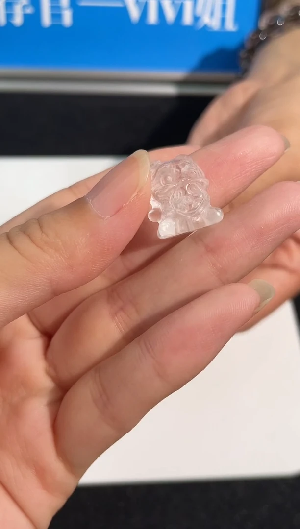 水晶手链未镶嵌2号白水晶吞兽配件