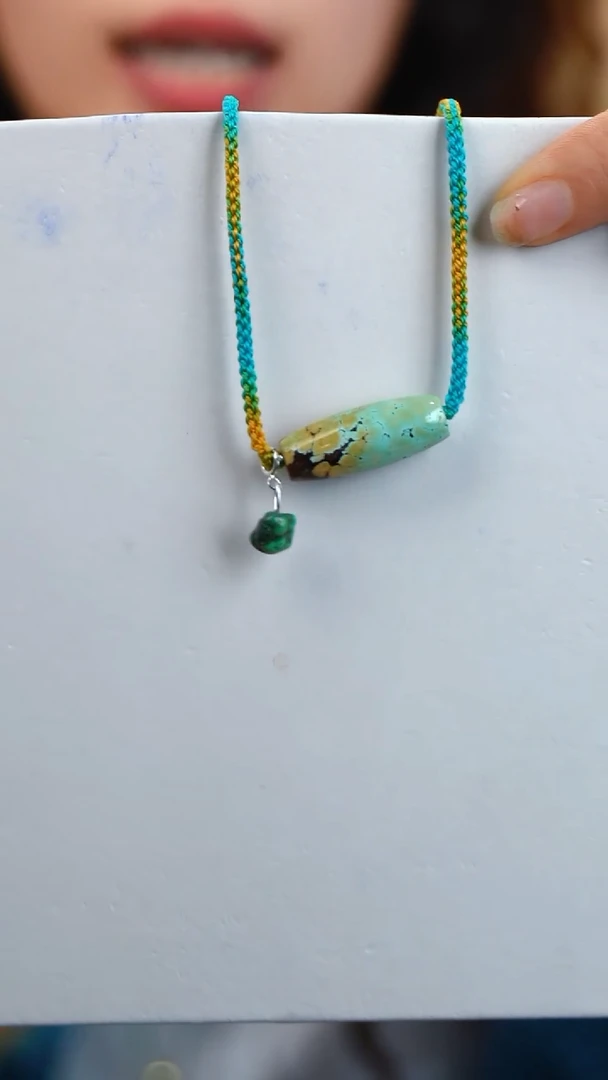 绿松石未镶嵌项链天天