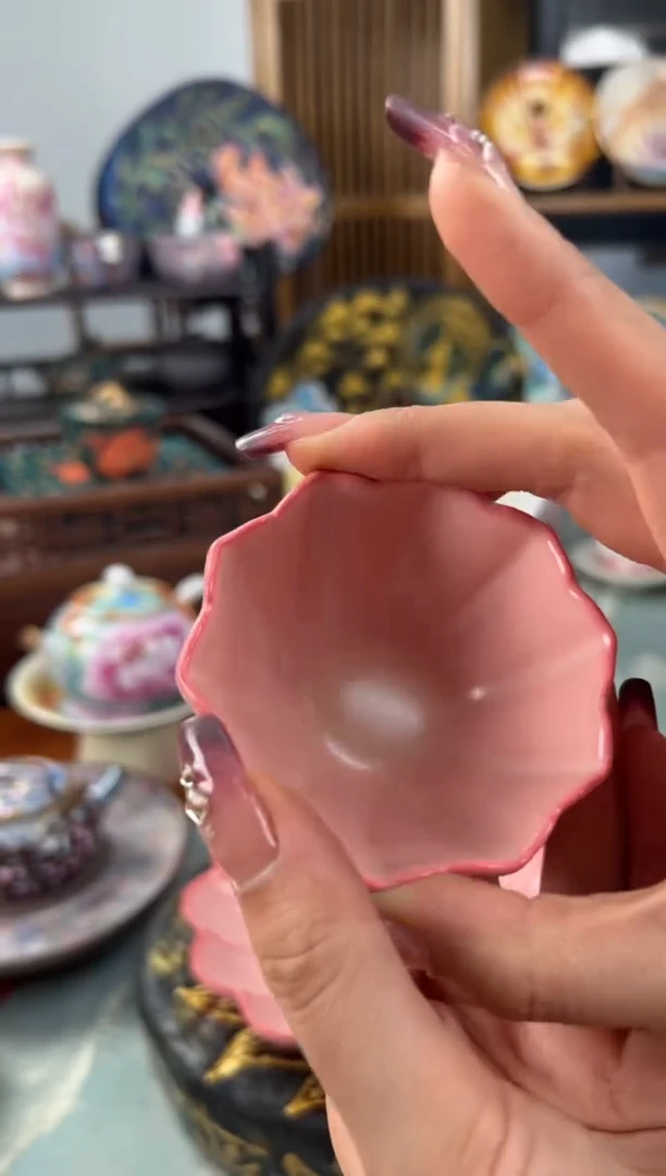 【闪购商品】尚盏堂胭脂粉猪油冻莲花杯