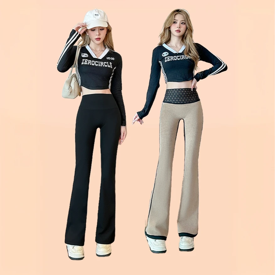 【新疆西藏包邮】8666诗墨秋水冬季加厚葫产微喇裤高腰收腹藏肉显瘦