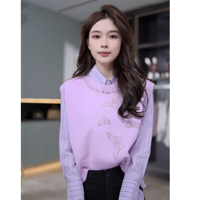 CYM1463春季2025新款马甲背心大码女装