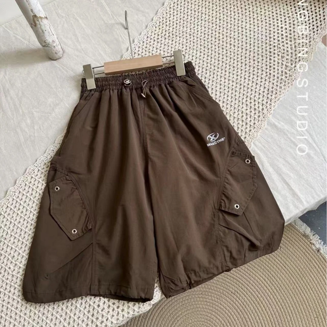 KZ-1809 咖色 儿童短裤时尚休闲宽松中大童韩版洋气高品质