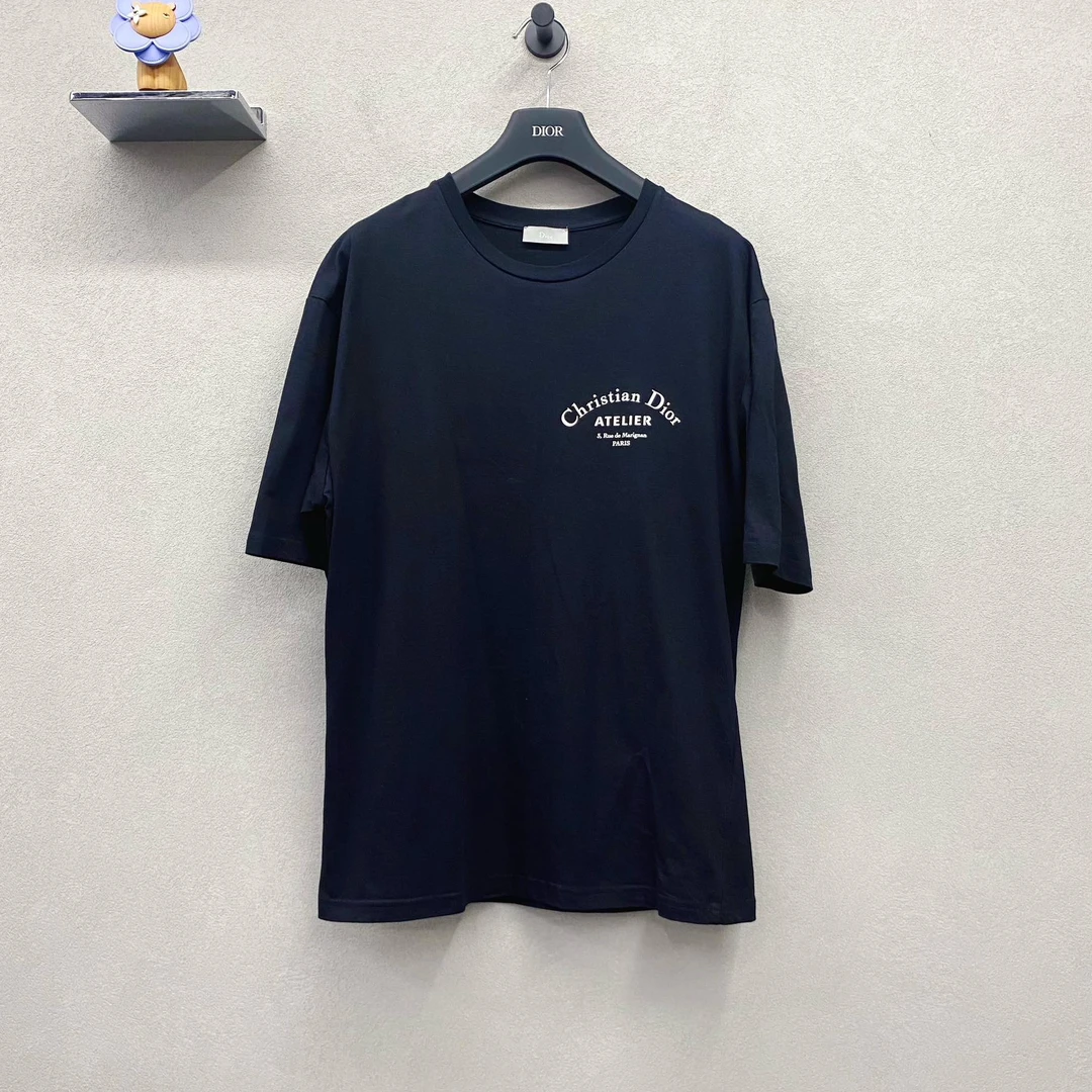 99新 DIOR/迪奥 黑色logo圆领短袖/尺码M/JJ009798