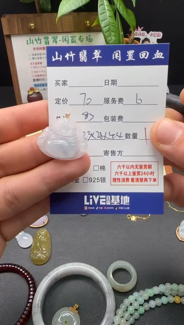 颈饰18K金镶嵌翡翠3002497