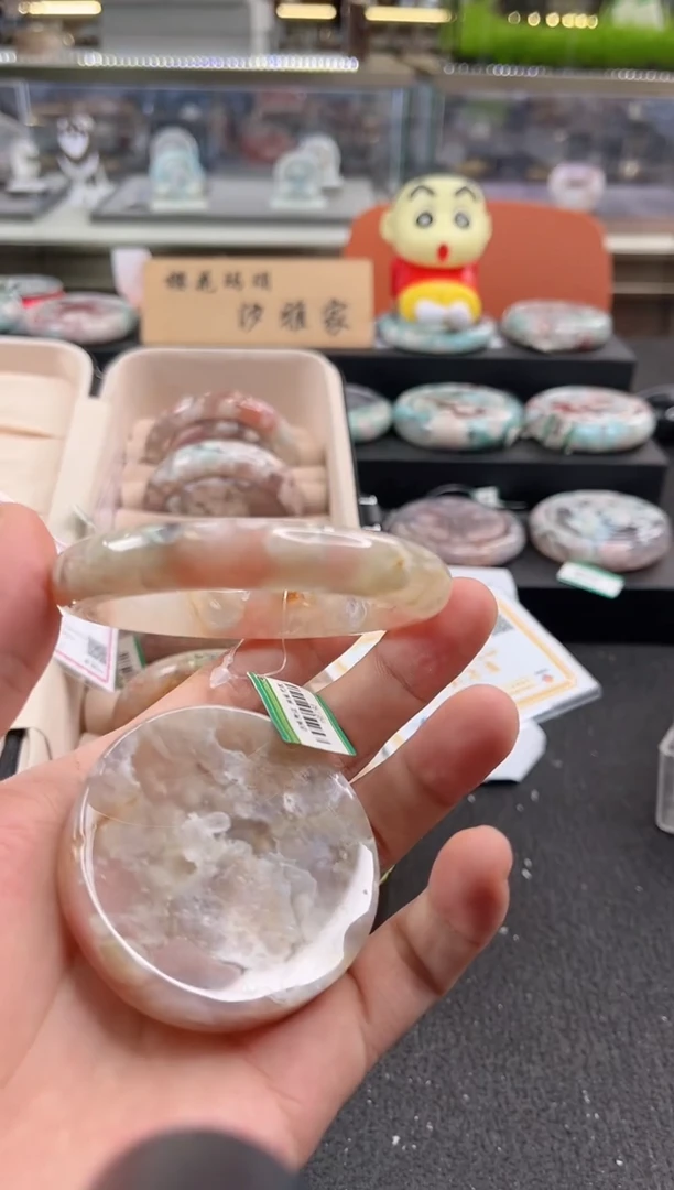 未镶嵌手镯石英质玉尘*丷圈口（赠品镯心）