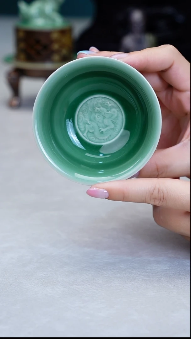 龙泉窑青瓷手工茶器包邮
