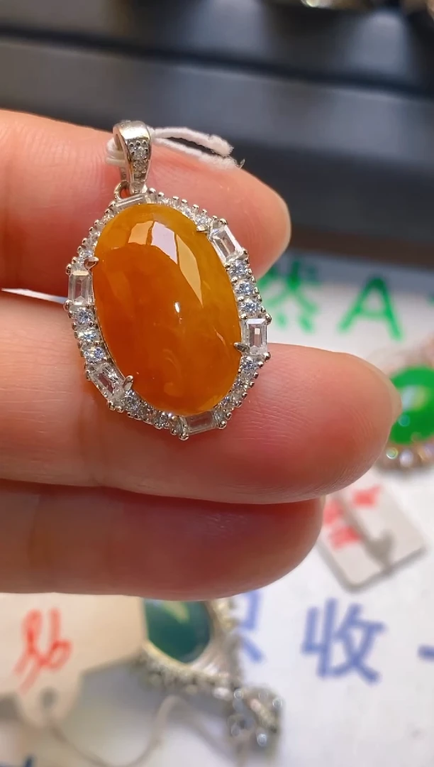 【闪购商品】翡翠耳饰银S925镶嵌天然A货翡翠1