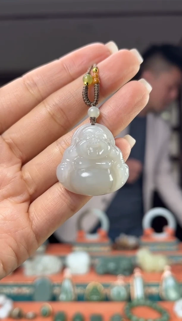 颈饰未镶嵌和田玉佩佩30mm左右