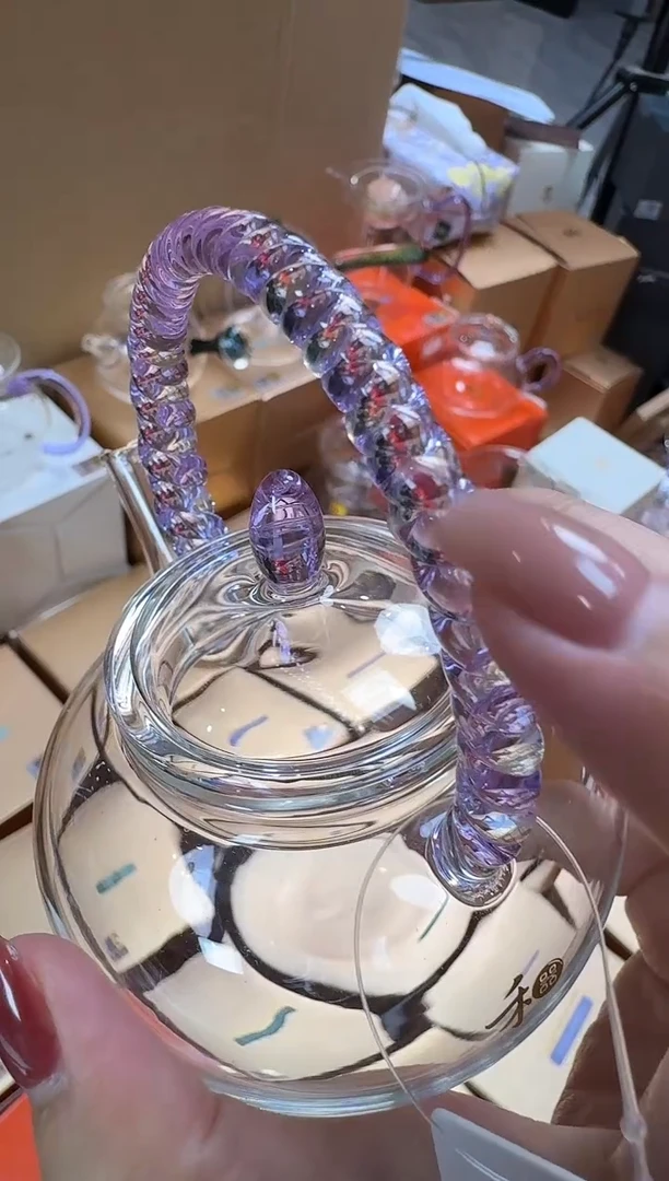 @@禾器晶彩珠莲壶浅紫色
