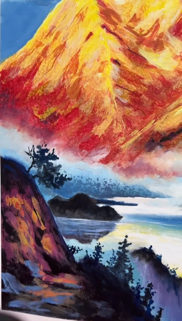 国画王碧梧老师2.7平尺金山国画作品
