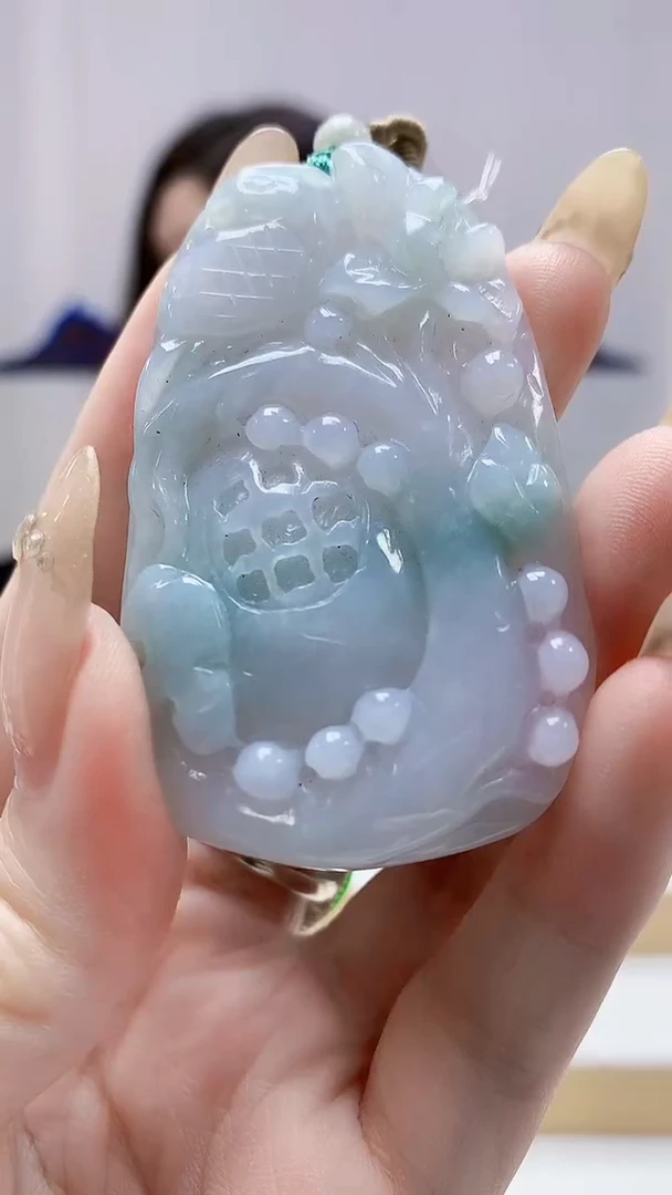 未镶嵌定制翡翠4829DD-毛货挂件47