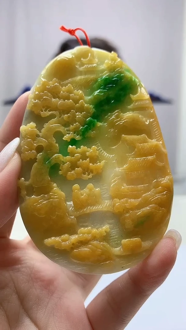 定制翡翠未镶嵌5159ms-毛货32山水