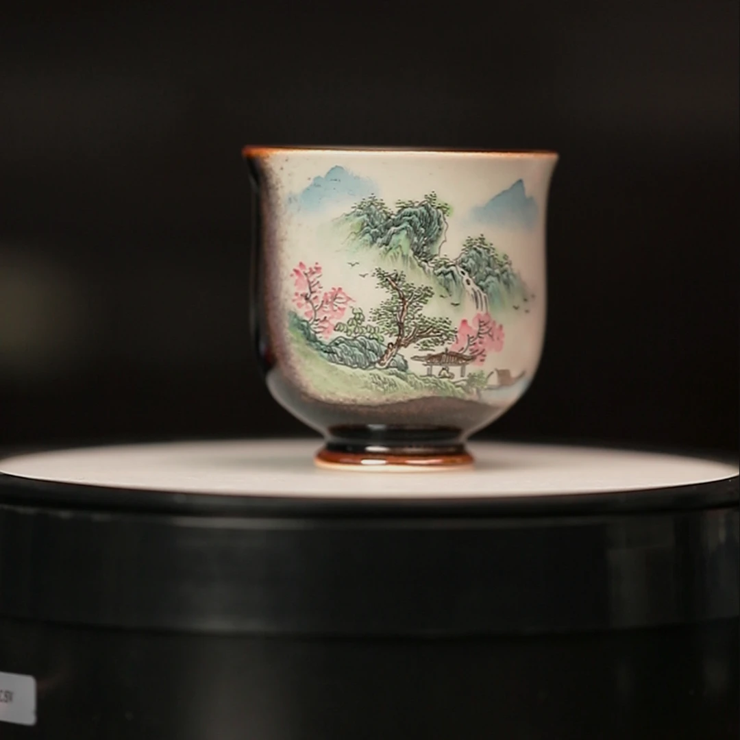 11.24/Q0512/山水楼阁手握杯