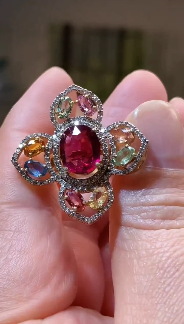 吊坠(赠链)未镶嵌碧玺天然卢比来吊坠