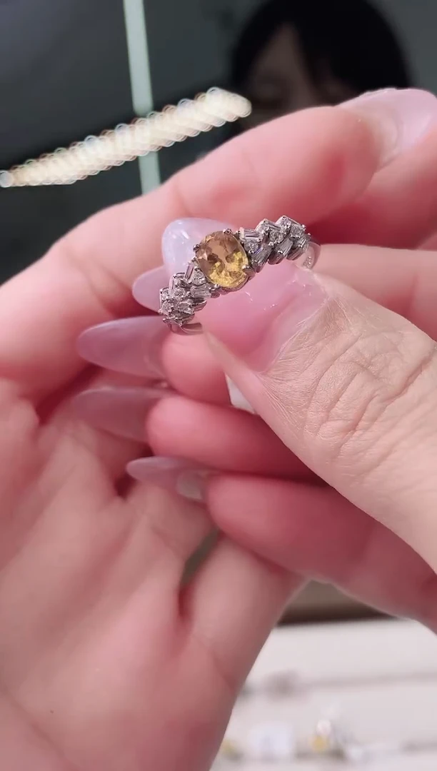 【闪购商品】彩色蓝宝石戒指银S925镶嵌80-1